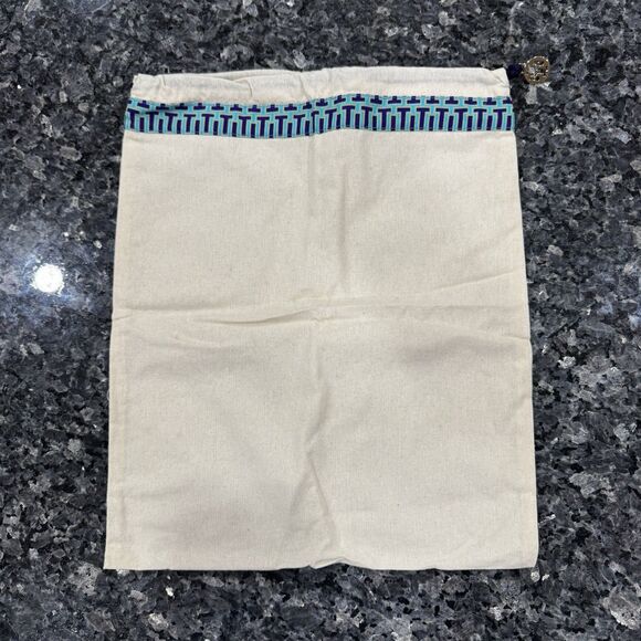 Tory Burch Handbags - Tory Burch Blue & Purple Trim Patterned Cover Dust Bag 12" x 15"